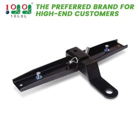 10L0L hitch mounted under EZGO TXT rear bumper for secure connection.