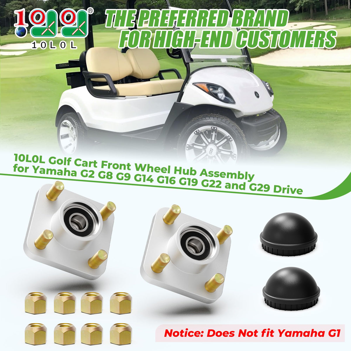 10L0L hub bearing and oil seal for Yamaha G8 with easy installation.