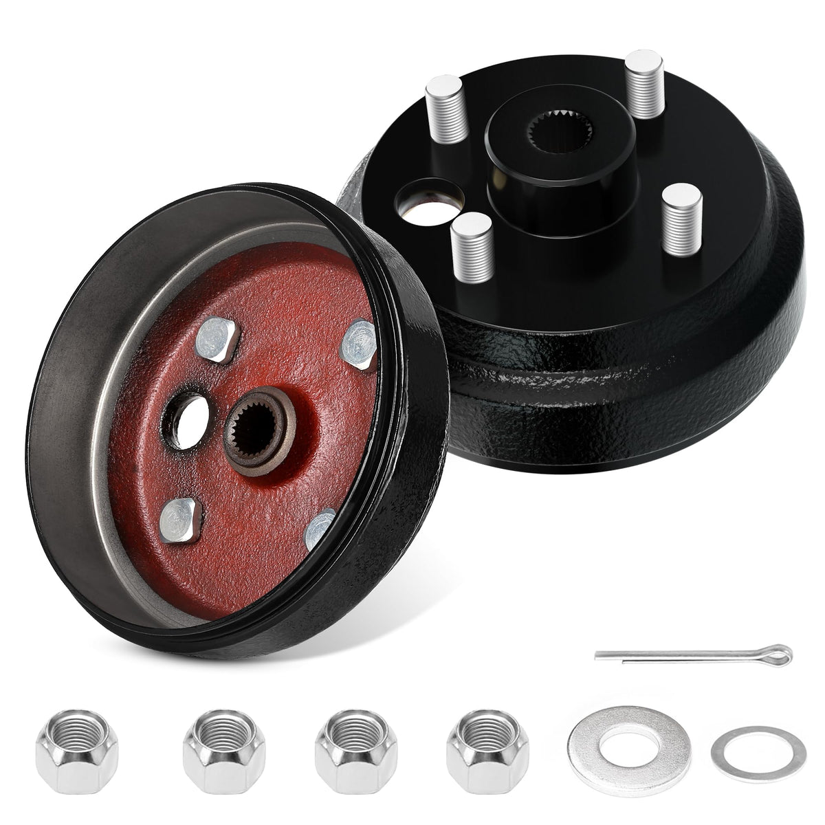10L0L hub and drum with 24-tooth spline detail for precise fit