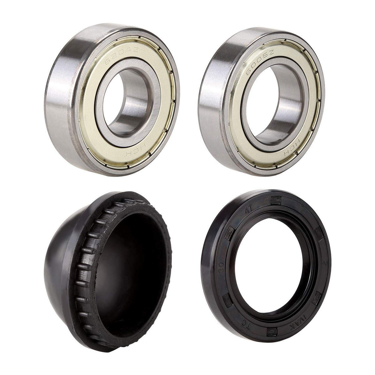 10L0L rubber-coated dust cover and seal close-up protecting the hub