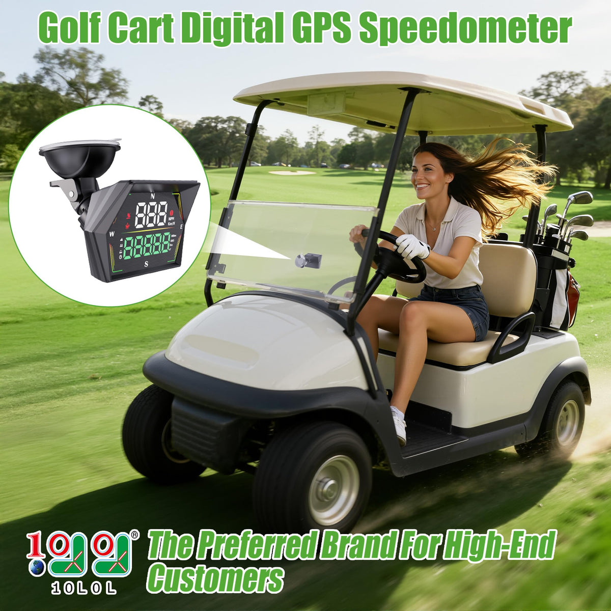 10L0L HUD digital display with mph/kmh for versatile speed monitoring