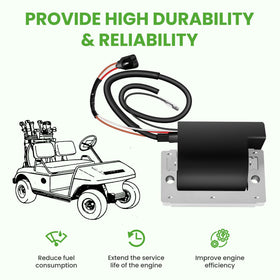 Installed 10L0L coil on a Club Car DS demonstrating easy startup