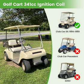 10L0L ignition coil with four wires and plug configuration for Club Car DS.