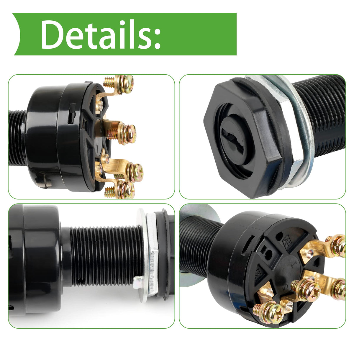 10L0L ignition switch with two keys; quick replacement access