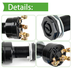 10L0L ignition switch with two keys; quick replacement access