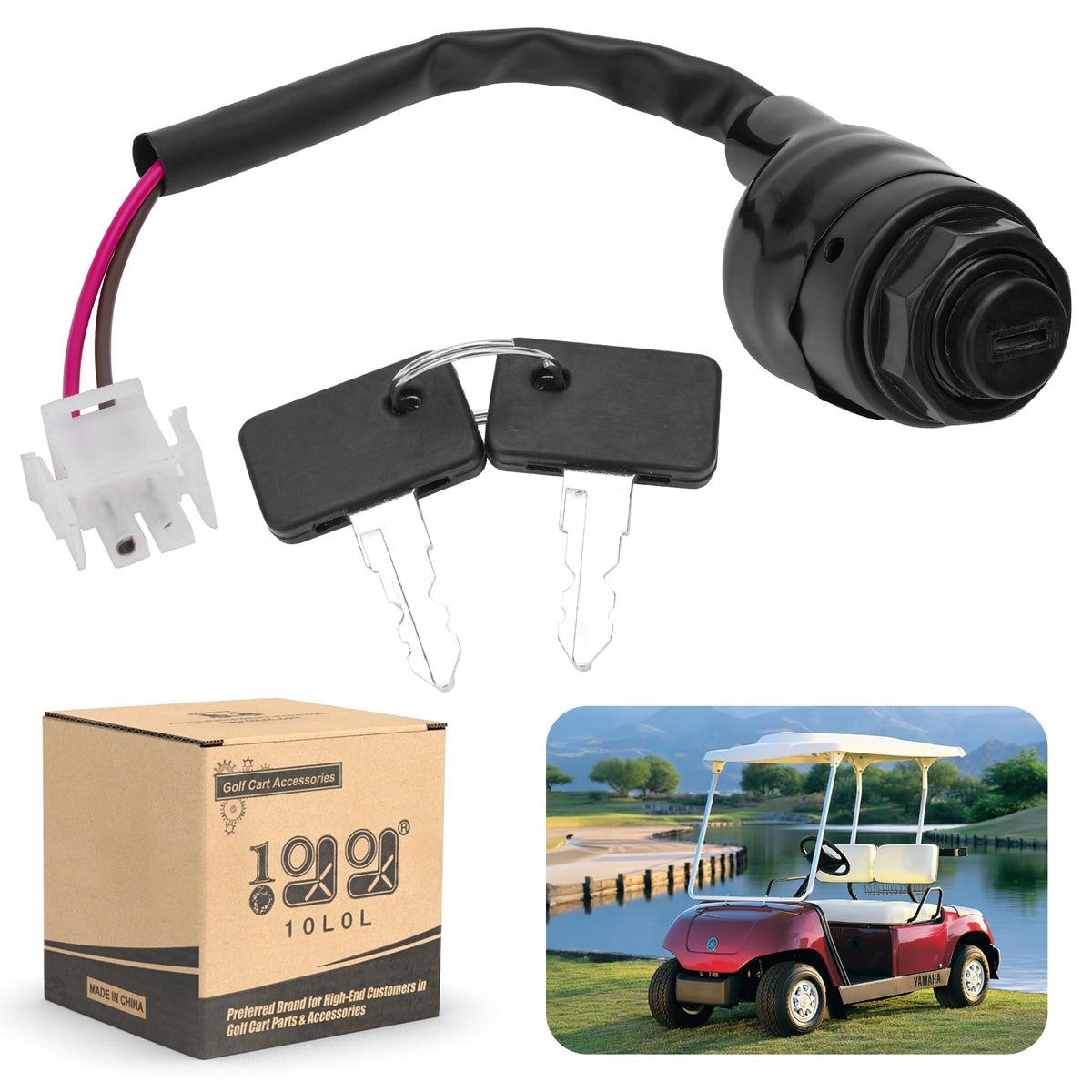 10L0L ignition key switch for Yamaha G11: quick replacement and reliable start.