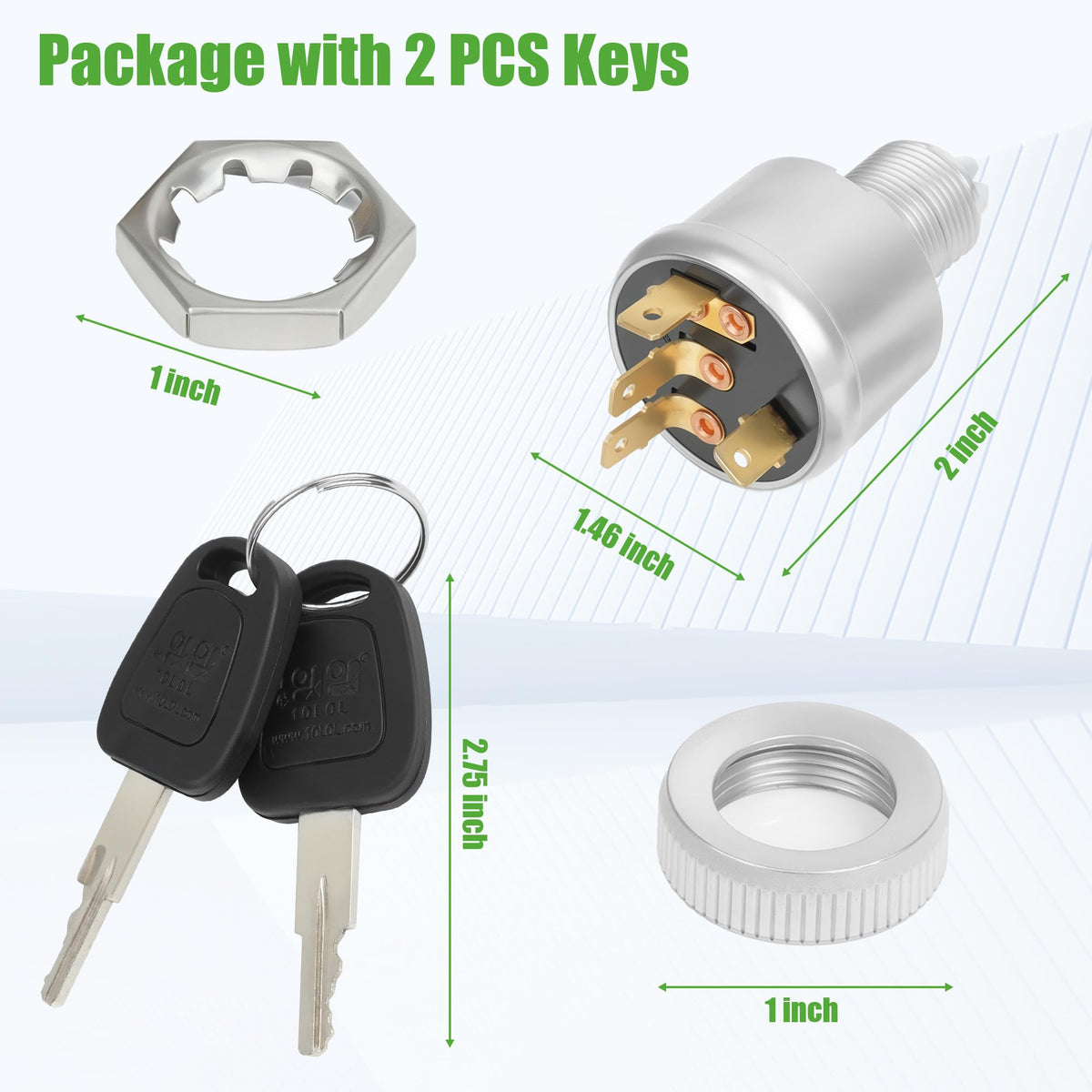 10L0L ignition switch compatibility with ezgo models supports easy maintenance.