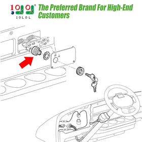 10L0L ignition switch includes two keys for easy engine start.
