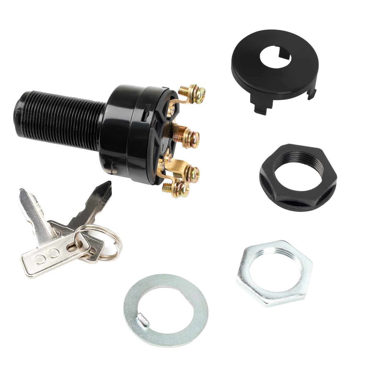 10L0L ignition switch packaging and contents; ready-to-install kit