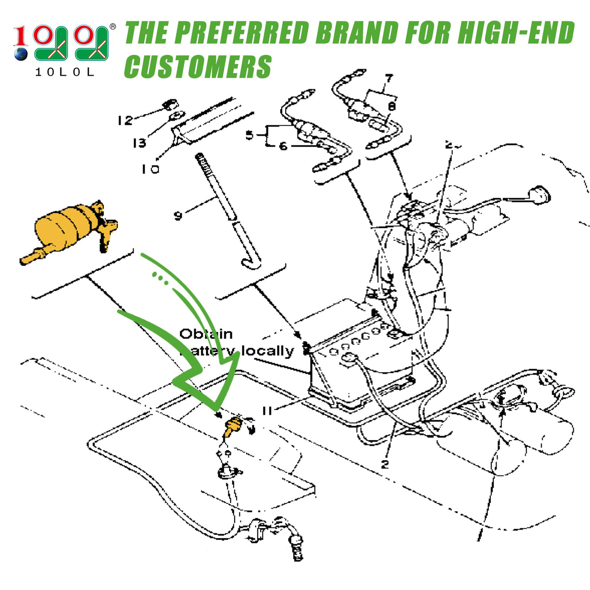 10L0L wire harness for Yamaha G1 ignition switch, ready for simple installation