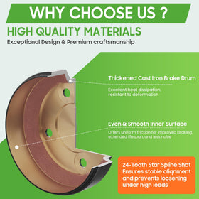 Installation guide illustration for 10L0L brake drum replacement.