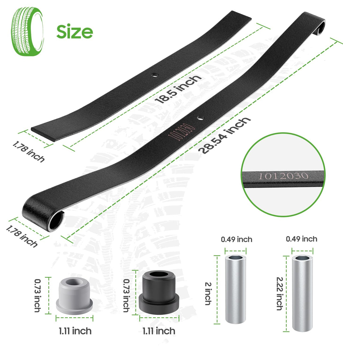 10L0L installation-ready front spring kit for Club Car