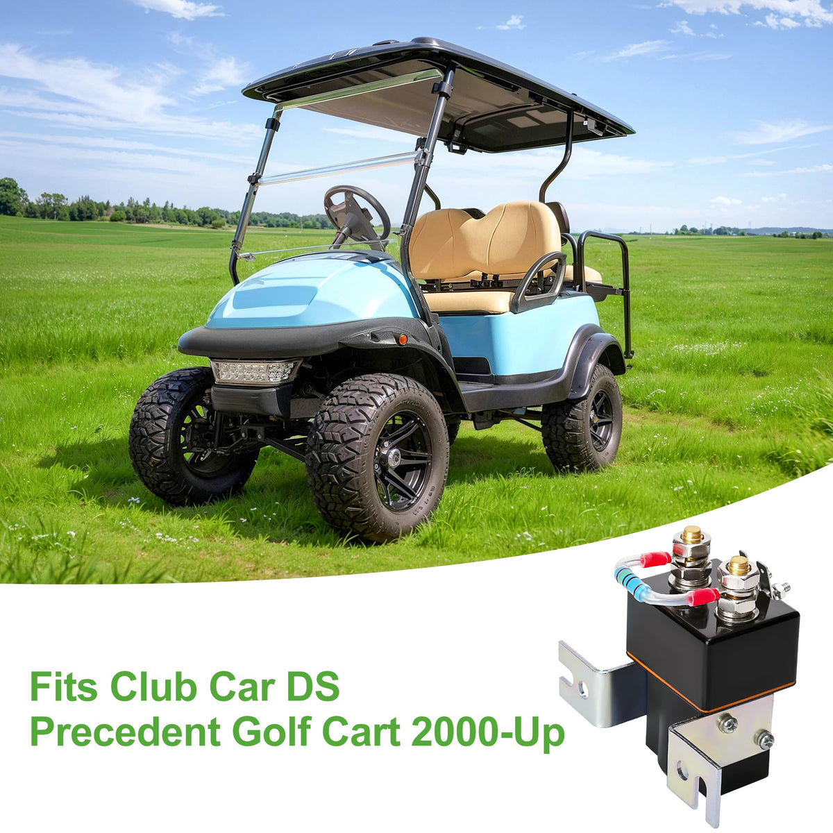 Installed 10L0L Albright solenoid in Club Car DS with tidy wiring.