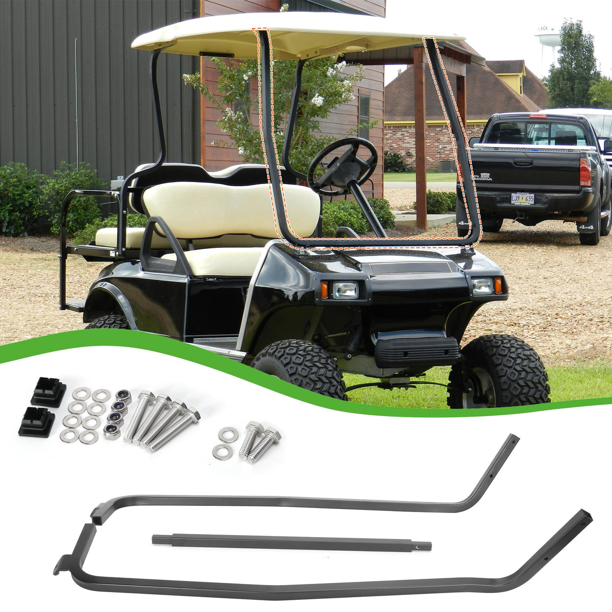 10L0L brackets installed on Club Car DS 2000-up for daily use.