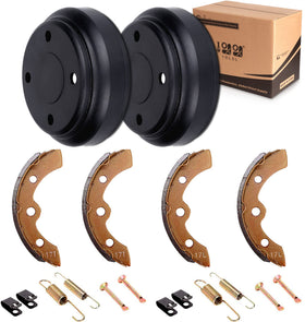 10L0L installed brake kit on cart demonstrates easy maintenance upgrade.