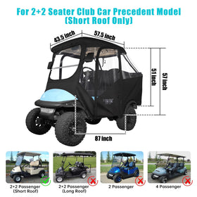 10L0L interior stays dry with this weather shield for Club Car Precedent.