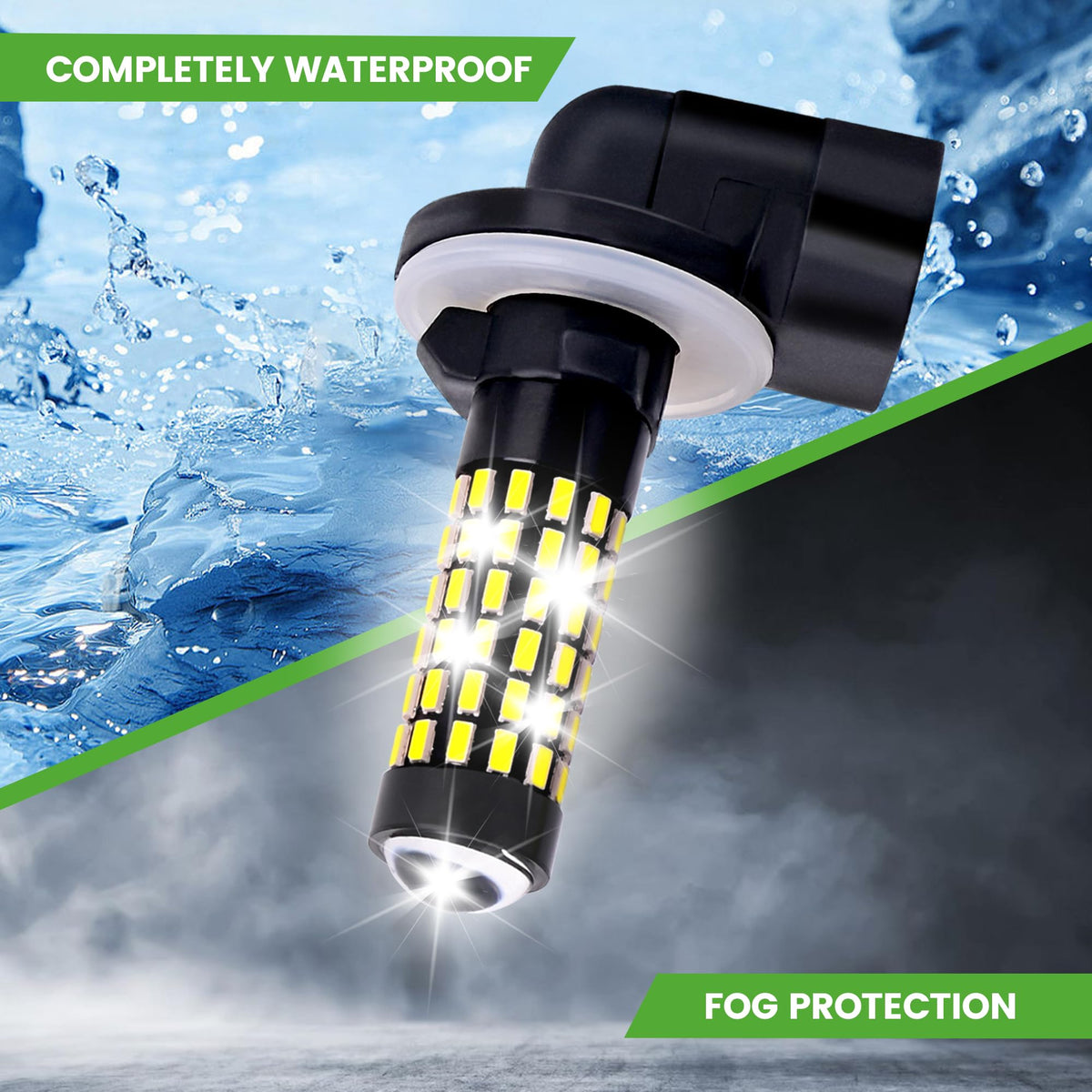 10L0L IP54 sealed housing protects against rain and dust.