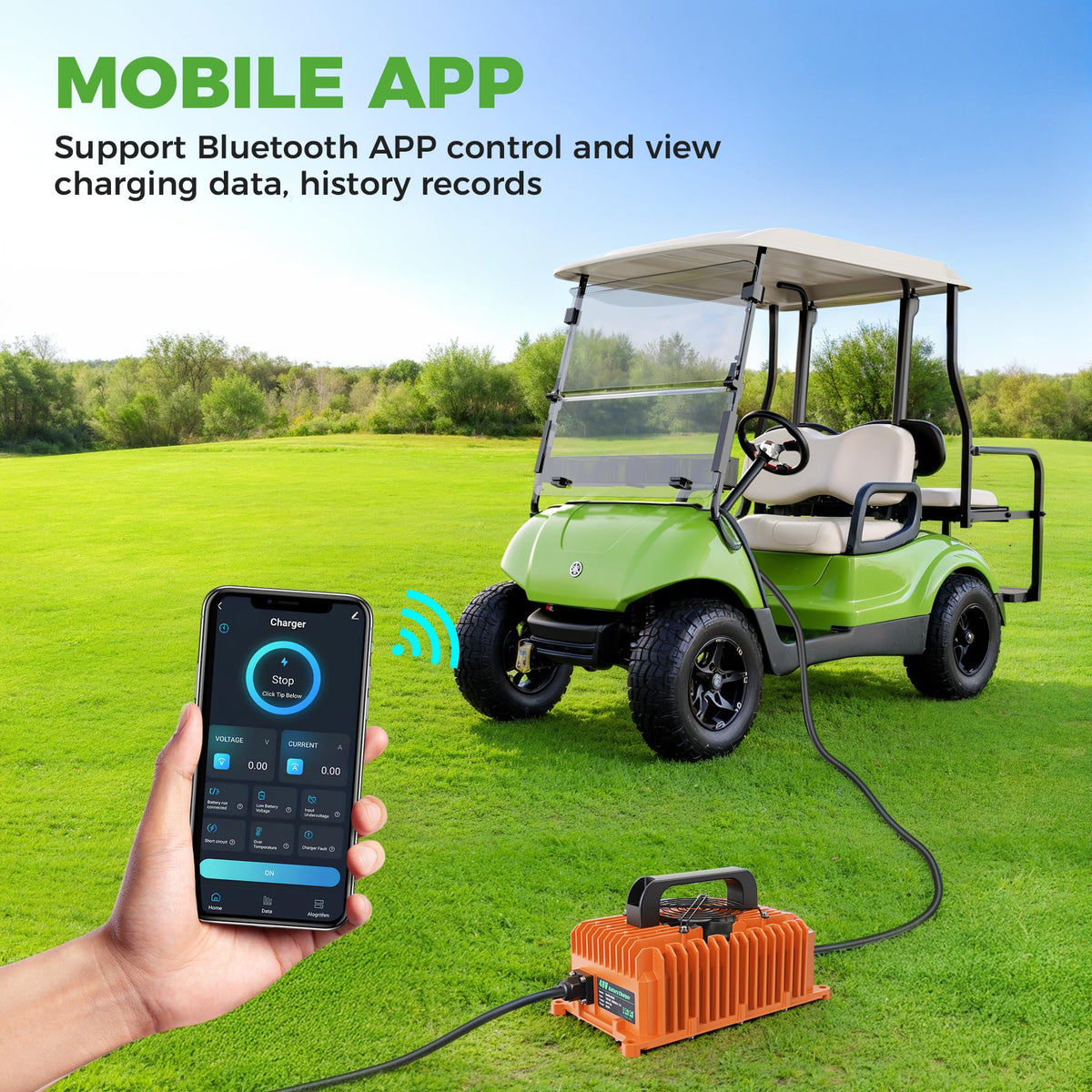 IP67 waterproof exterior of the 10L0L charger for all-weather charging