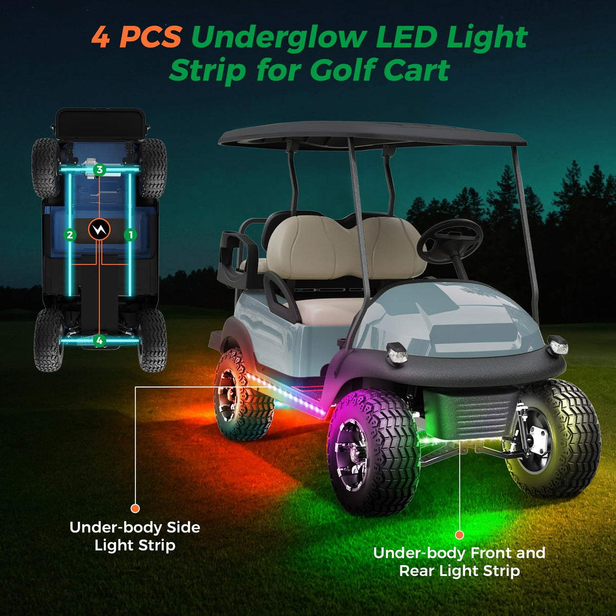 10L0L IP67 waterproof rating keeps lights protected in diverse weather.