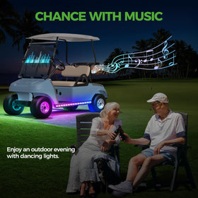 10L0L IP67 waterproof underglow tubes ready for outdoor use on carts