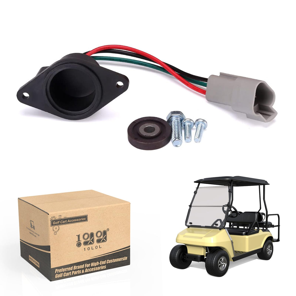10L0L IQ speed sensor installed on Club Car DS for precise speed readings