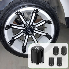 10L0L ITP SS wheel hub cap adds a polished finish and protection.