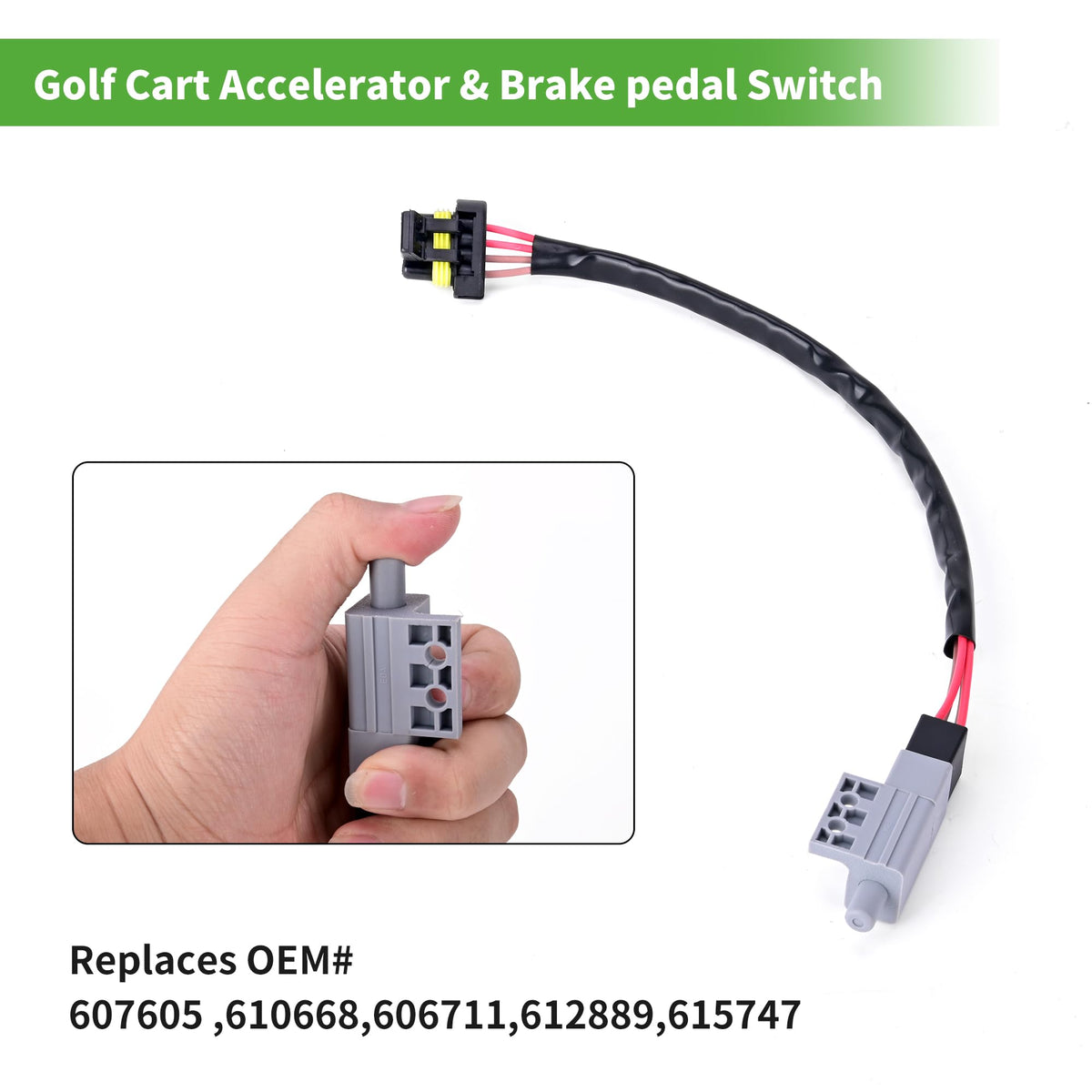10L0L jumper harness wiring used with EZGO RXV pedal switch.