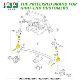 10L0L king pin wave washers included for proper assembly.