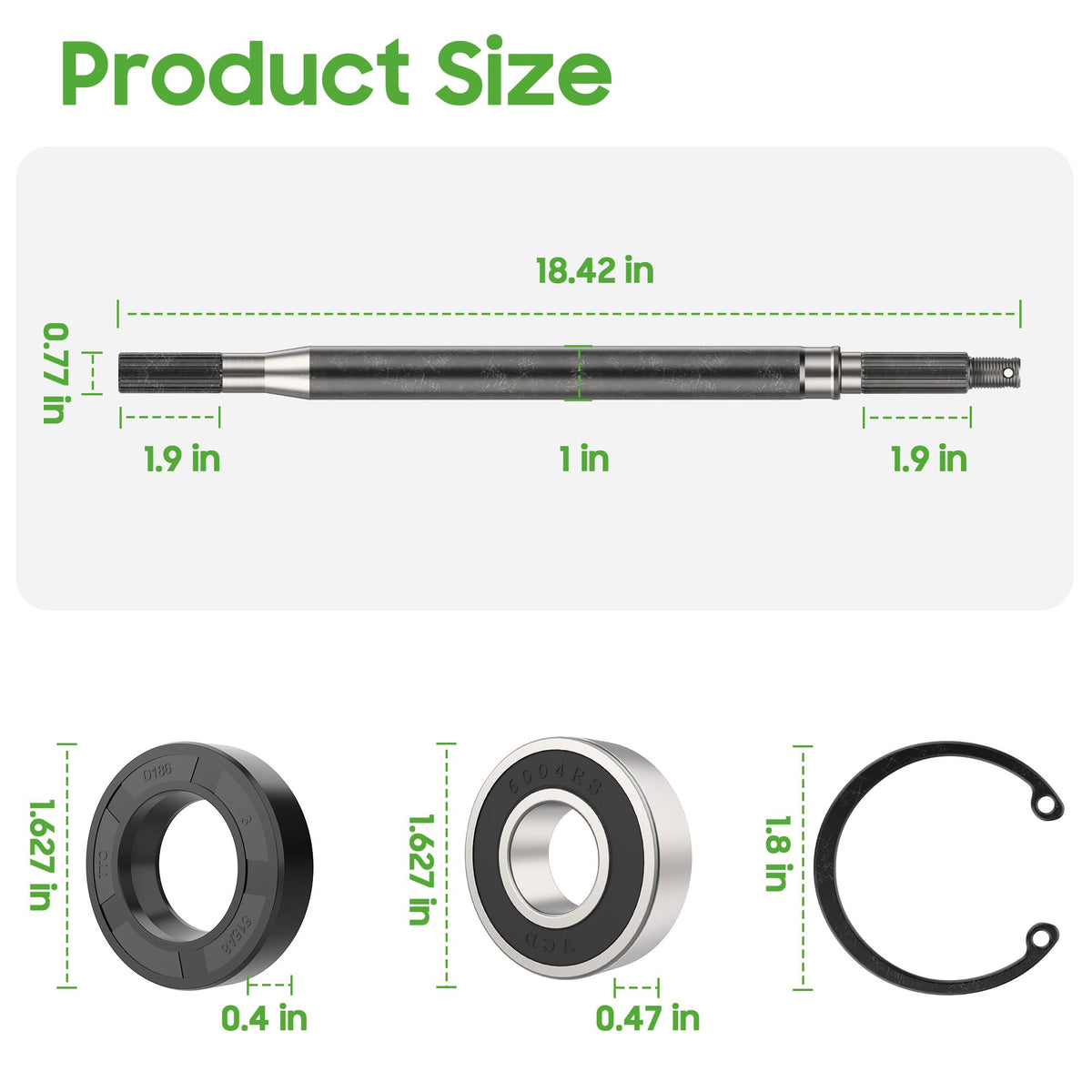 Packaging and instructions for Yamaha G16/G19/G22 rear-axle kit.