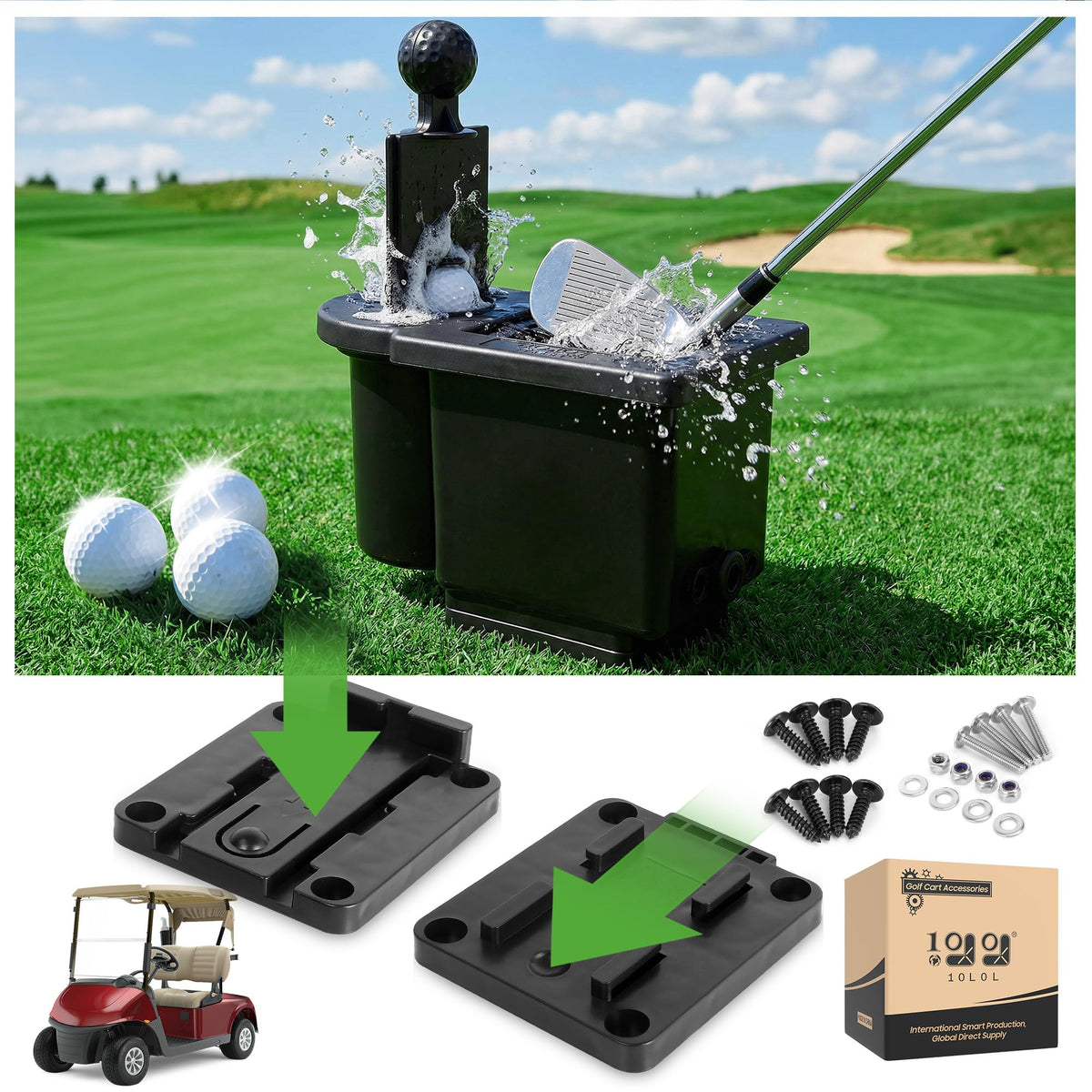 10L0L kit installed on cart shows ready-to-clean setup