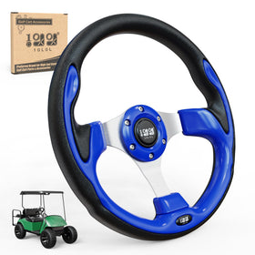 10L0L Klein Blue steering wheel front view with ergonomic grip for comfortable rides