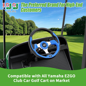 10L0L Klein Blue steering wheel side view highlighting sleek profile and grip accessibility