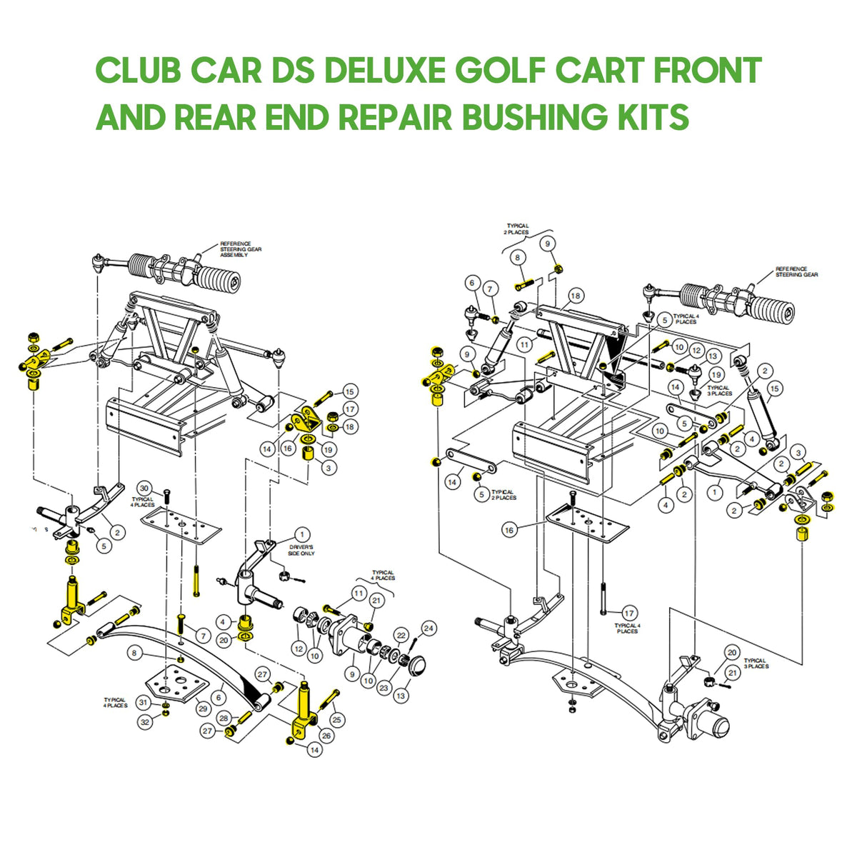 10L0L leaf spring bushings for smoother travel on uneven pavement