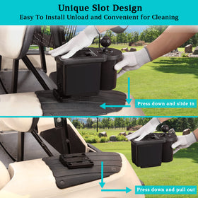 10L0L leak-proof reservoir keeps water contained on uneven terrain.