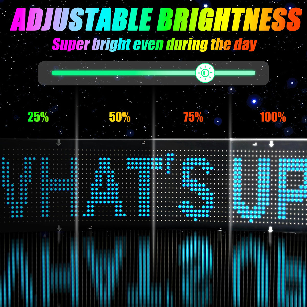 10L0L LED animations display enables custom text via app.