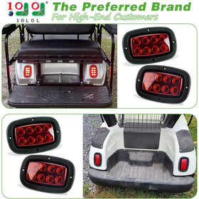 10L0L LED tail lights improve golf cart nighttime visibility