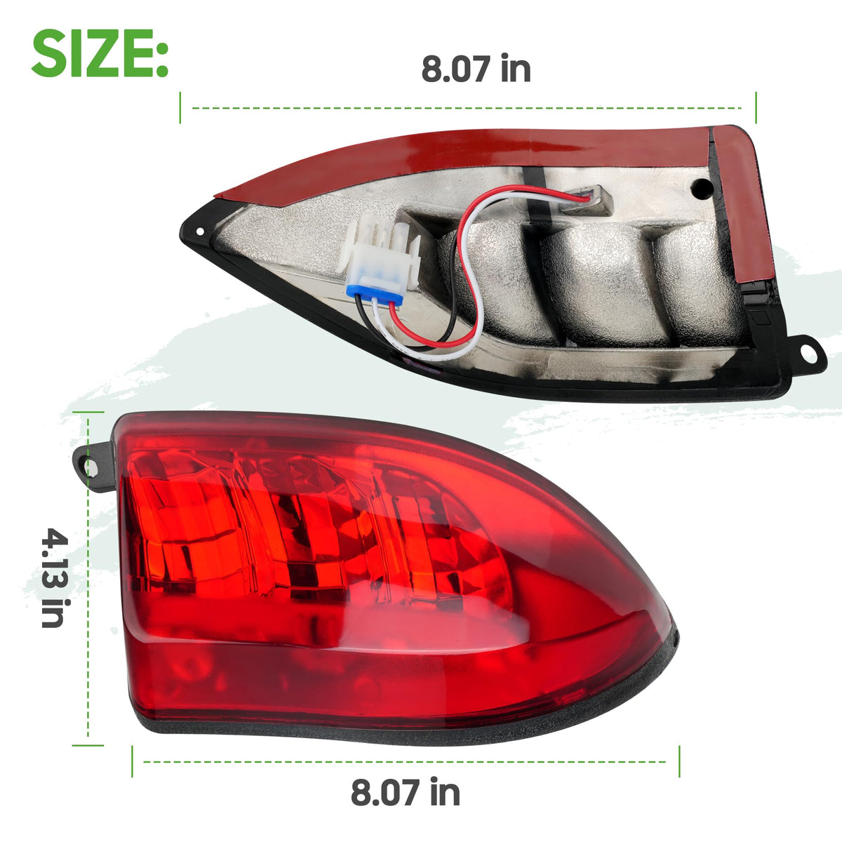 10L0L led taillight closeup shows bright, low heat illumination