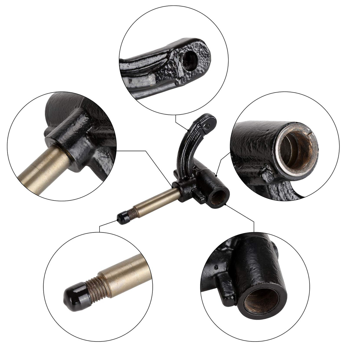 10L0L left spindle assembly highlighting suspension interface on EZGO RXV