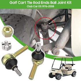 10L0L left thread ball joints for Club Car DS kit showing alignment capability