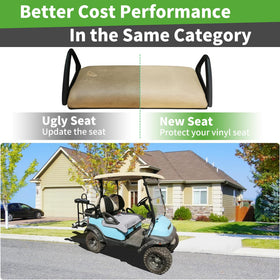 10L0L light gray seat cover blends with most cart colors.