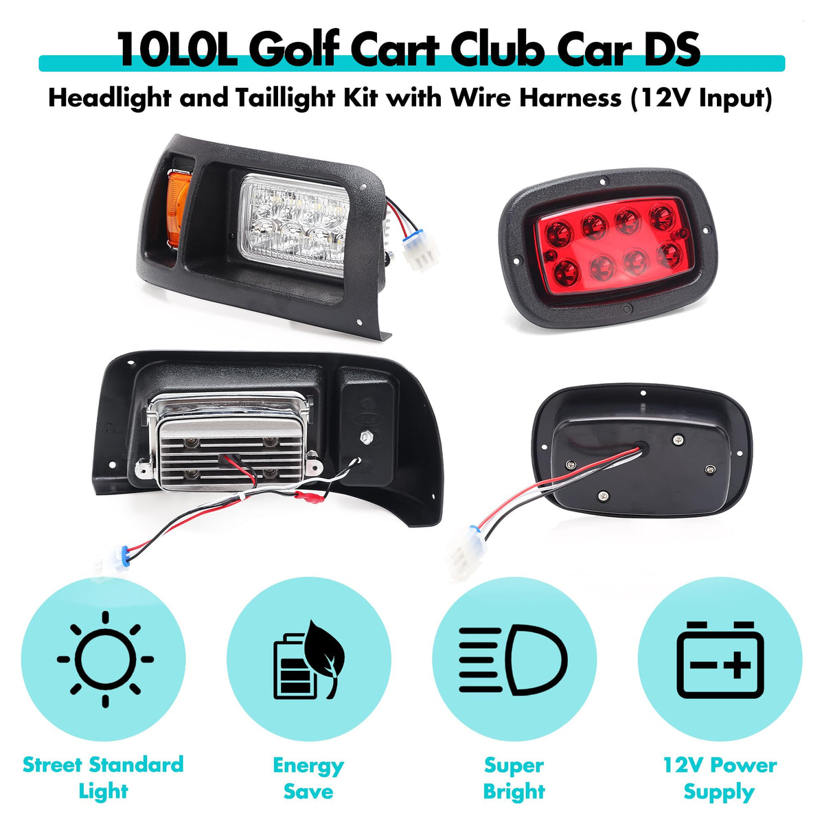 10L0L Light Wiring Harness shows plug-and-play compatibility for quick setup.