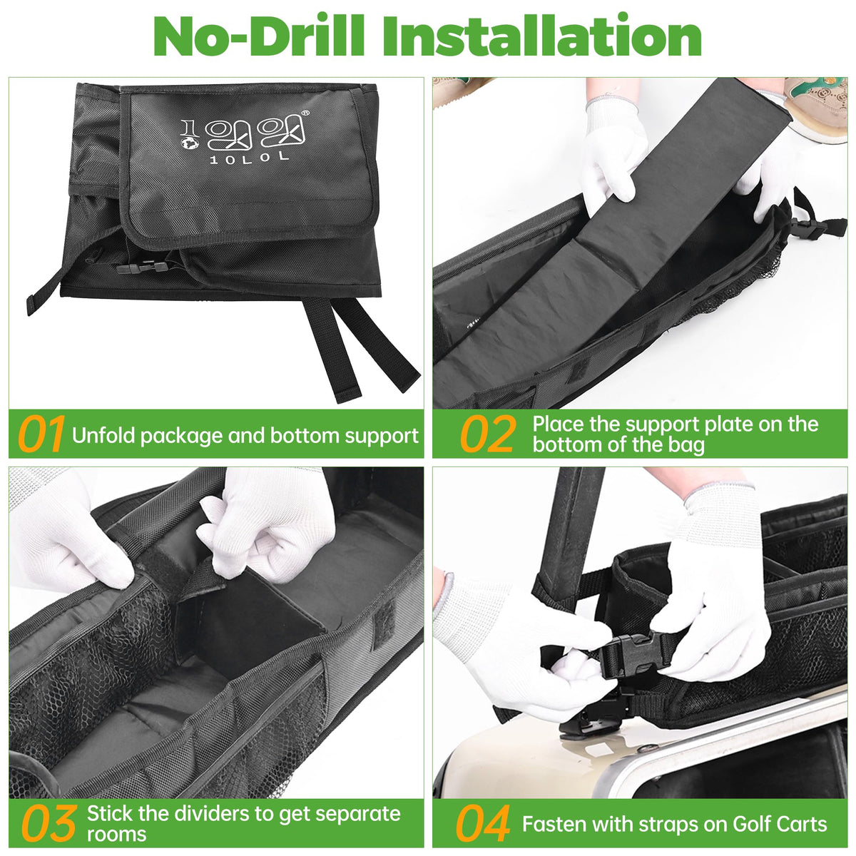 10L0L lightweight yet strong design makes it easy to remove and swap between carts