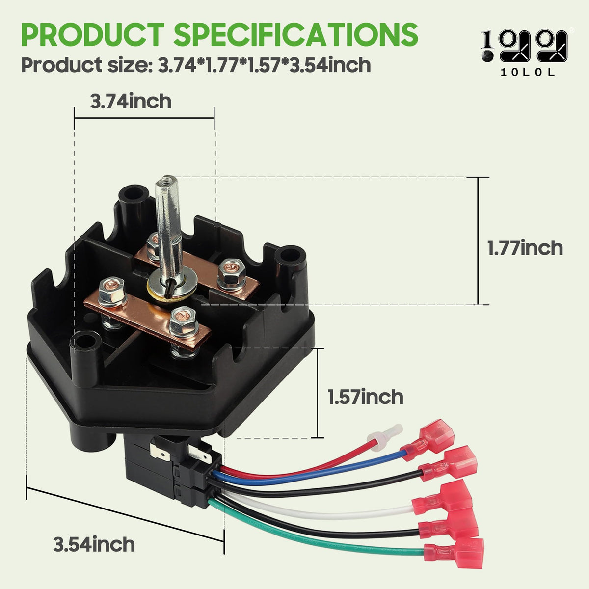 10L0L limit switch 102250201 with handle 1012987 ready for precise engagement.