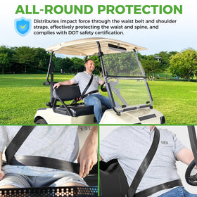 10L0L lower bracket shown for golf cart front-seat fit.