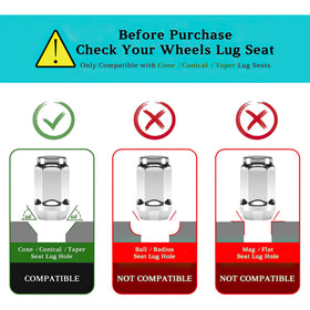 10L0L 1/2-20 thread lug nuts for standard cart fit