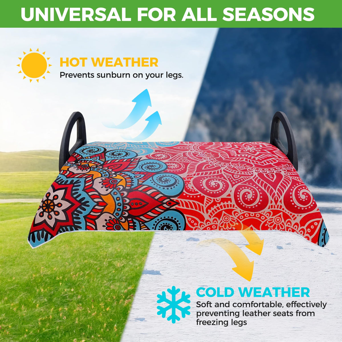 Machine-washable and quick-drying seat cover for busy golf cart users