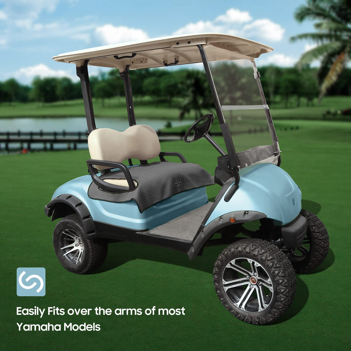 Machine washable golf cart seat cover for easy cleaning