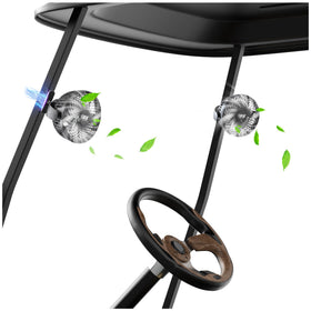 10L0L magnetic-base golf cart fan securely attaches to frames for steady airflow.