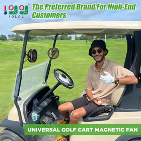 10L0L Magnetic Golf Cart Fan offers three-speed settings for personalized airflow.