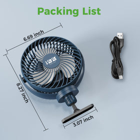 10L0L magnetic golf cart fan 8-hour battery for long rounds.